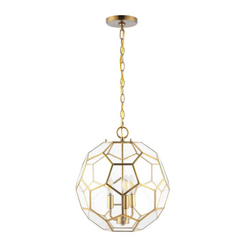 Bee 13.5" Modern Bohemian Iron/Glass LED Pendant - JONATHAN Y